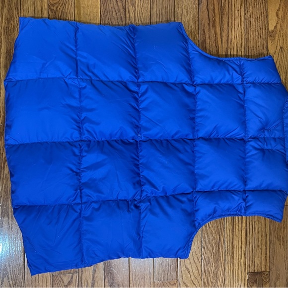 Lands End Womens Puffer Vest Blue Medium 10/12 Goosedown and Feathers - Picture 5 of 7
